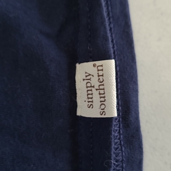 Simply Southern Navy Shirt with Pink Cowboy Boots Design size Medium - Picture 8 of 8